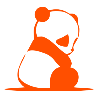 Sad Panda Decal (Orange)